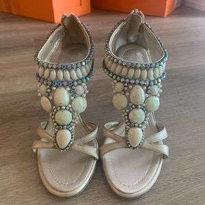 Giuseppe Zanotti leather Crystal & Stone Sandal